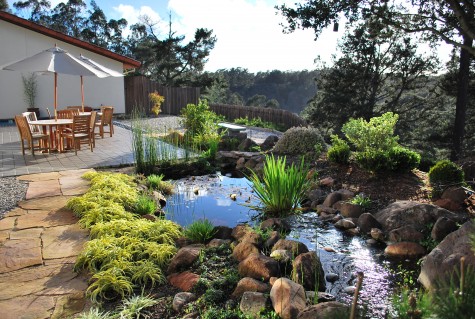 Chaminade Spa Patio and Pond