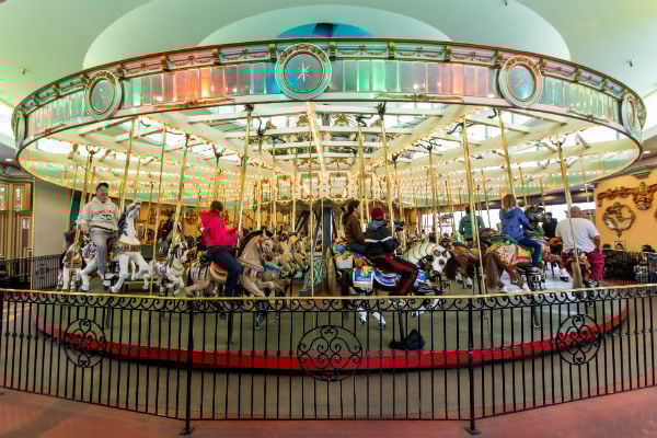 Loof Carousel is a hand-carved merry-go-round and national historic landmark at the Boardwalk