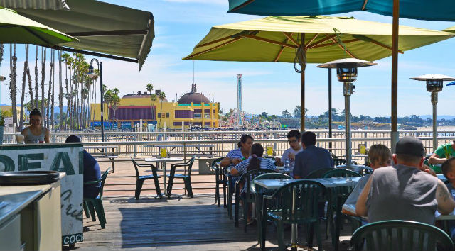 A patio view of Ideal Bar & Grill. 