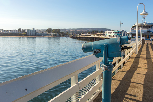 A view of the Santa Cruz Municipal Wharf. 