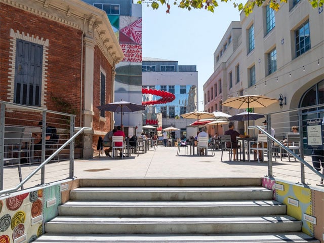 Outdoor view of the Santa Cruz Museum of Art and History. 