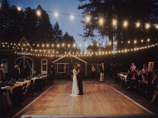 Wedding couple dancing at Kennolyn. 