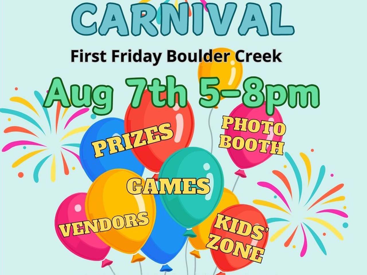 Cartoon balloons and carnival decorations