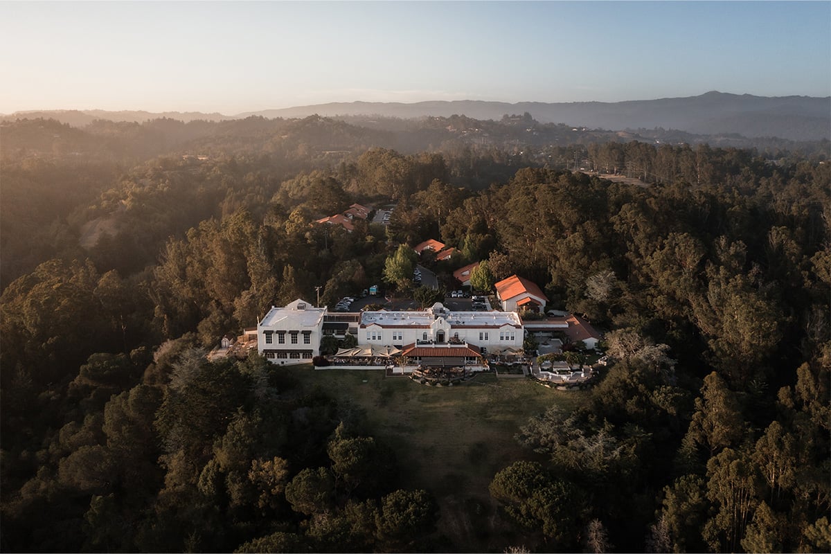 Aerial view of Chaminade Resort and Spa during sunset. Photographed by Ben ingram