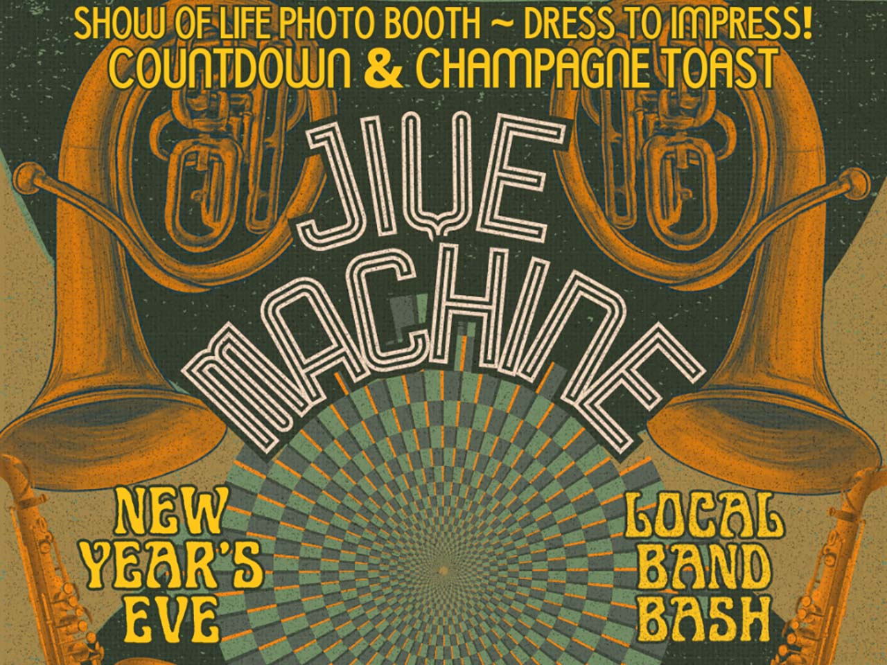 Jive Machine retro 70s poster