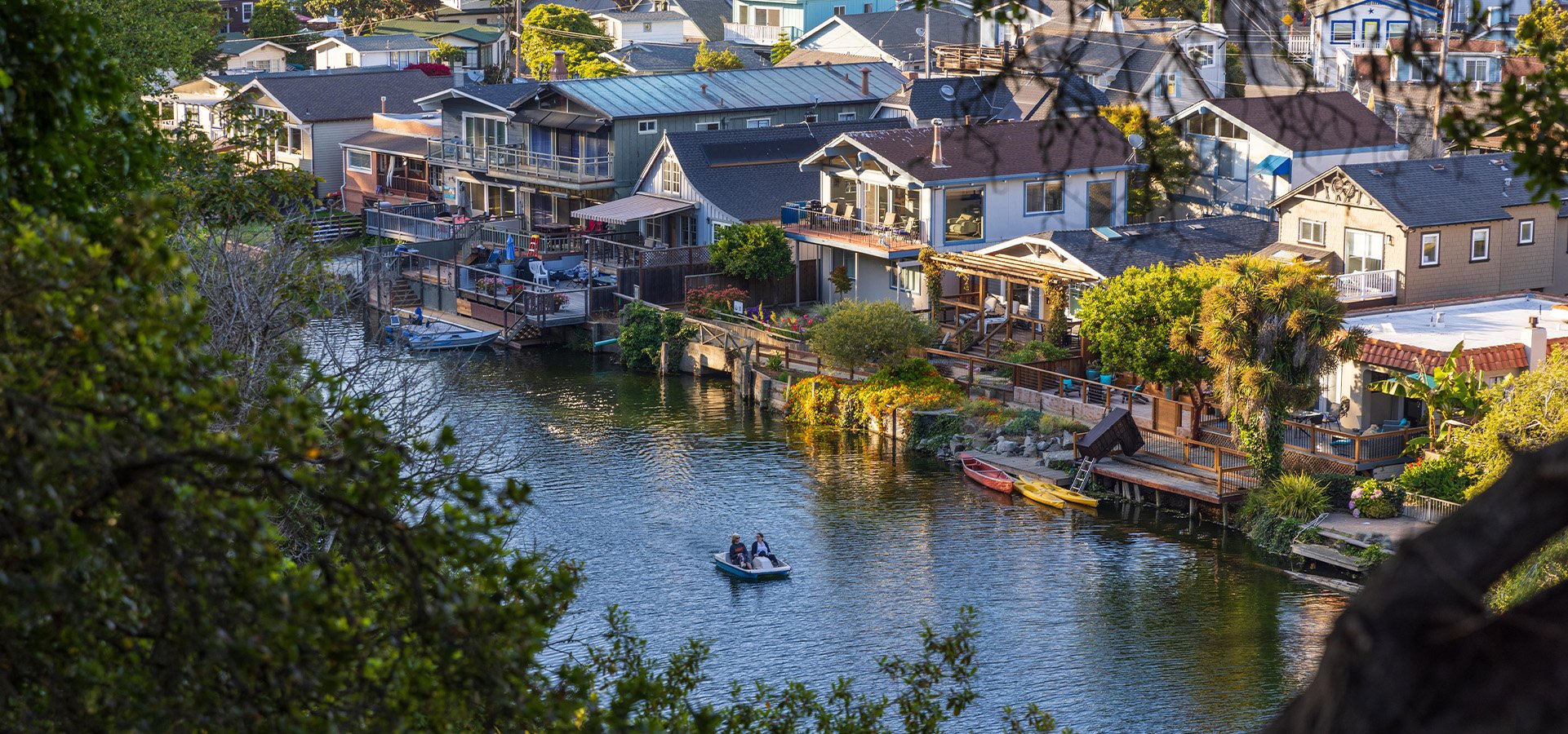 Capitola Village Soquel Creek Paddleboat. Photographed by Daniel Gorostieta