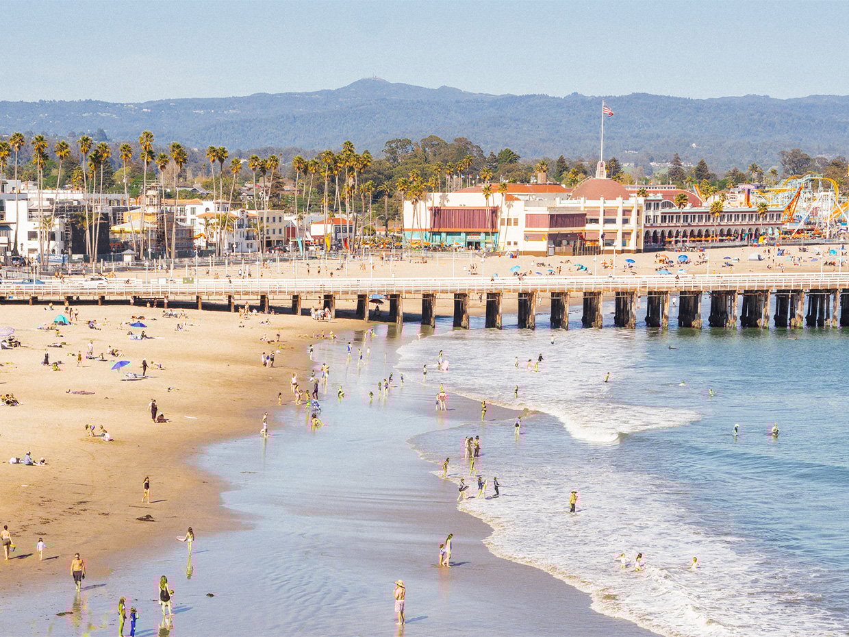 Main beach and Boardwalk. Photographed by Liz Birnbaum, the Curated Feast