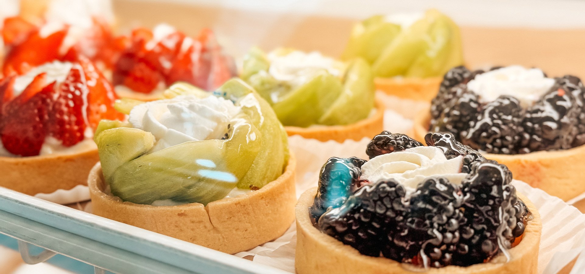 Fruit tarts at Emozioni. Photographed by Jenn Day.