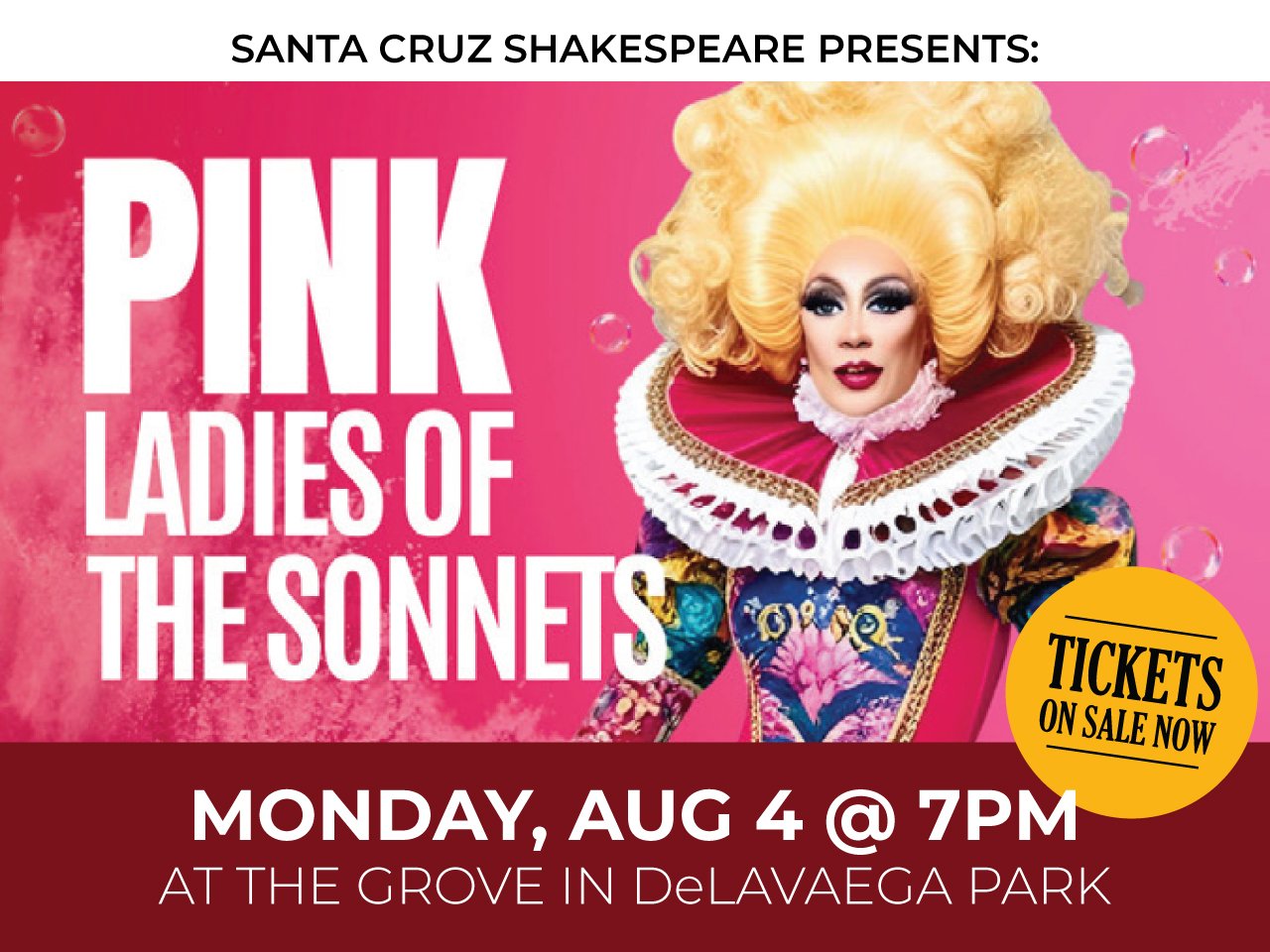 Drag woman in a Shakespearian ruff