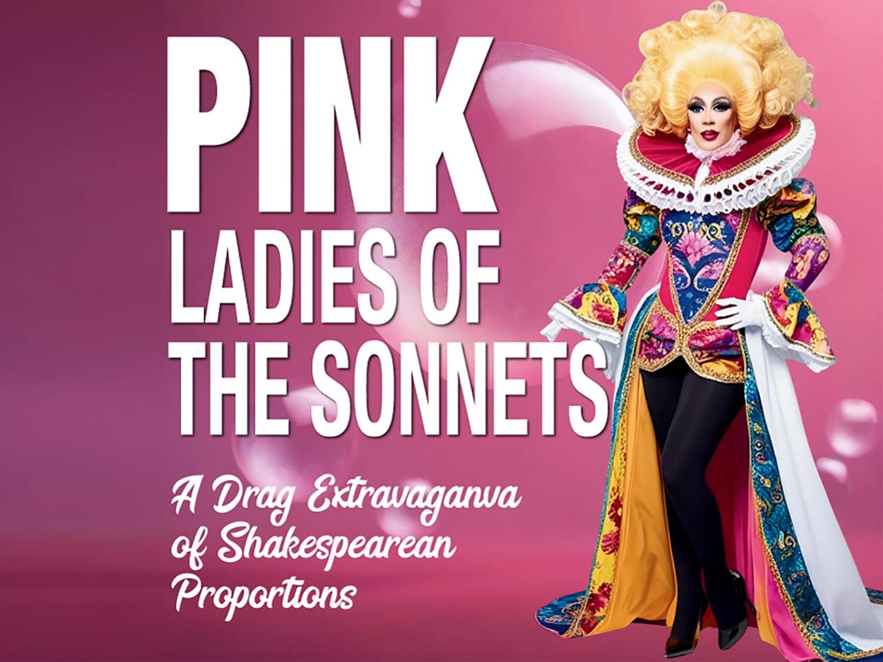 Drag woman with a Shakespearian ruff