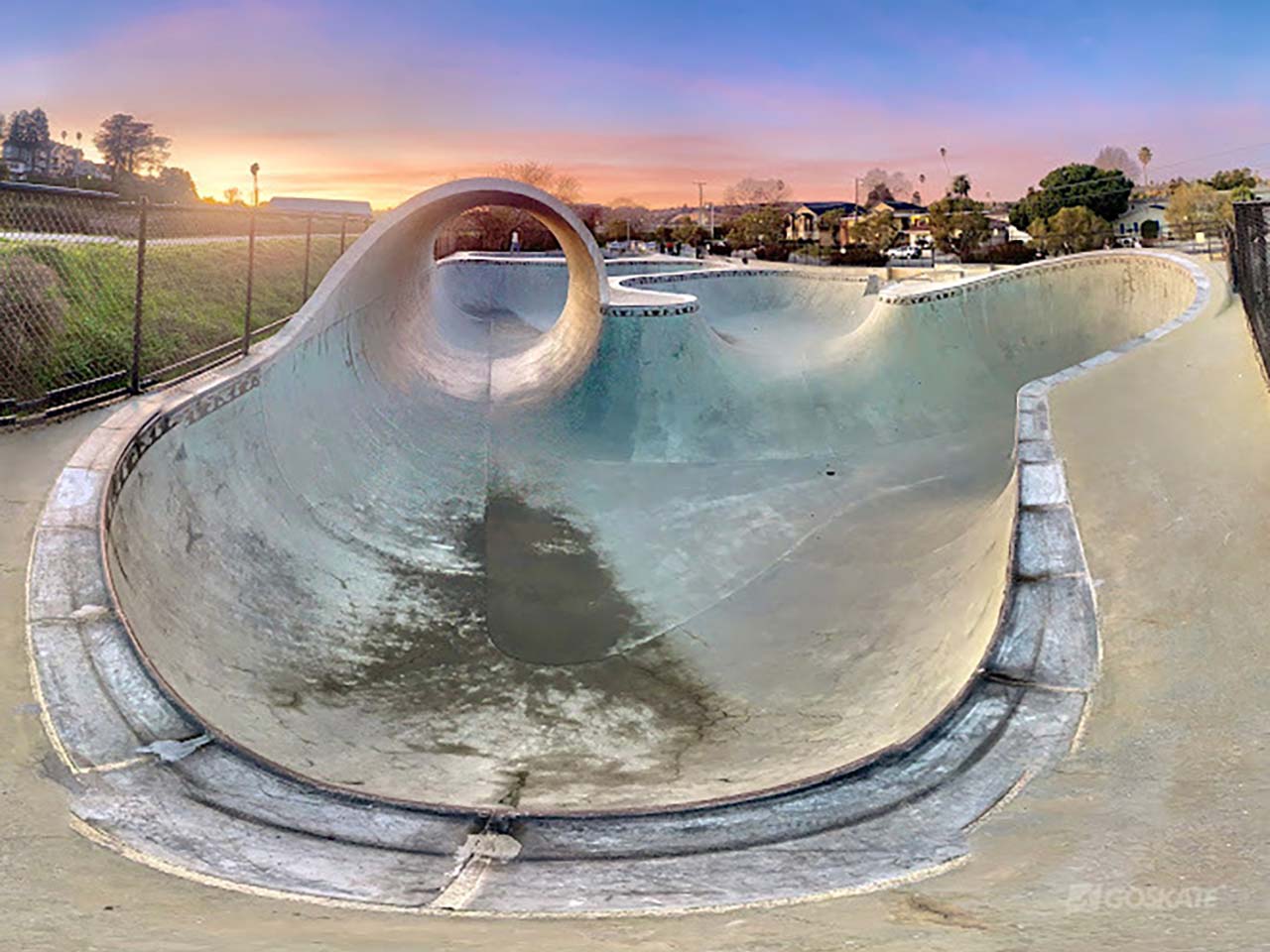 skatepark at sunset