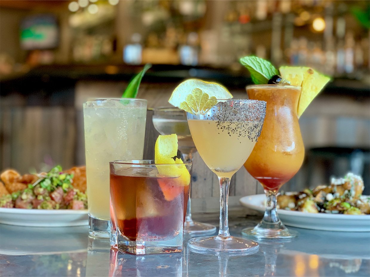 Various cocktails at Suda Restaurant. Photographed by Monica Multer