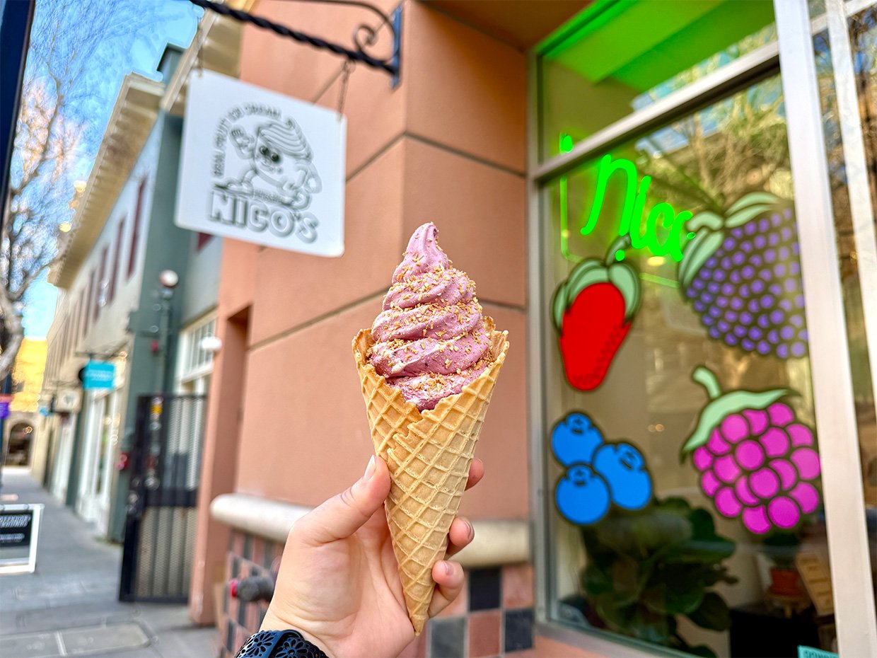 Nicos ice cream downtown. Photographed by Monica Multer