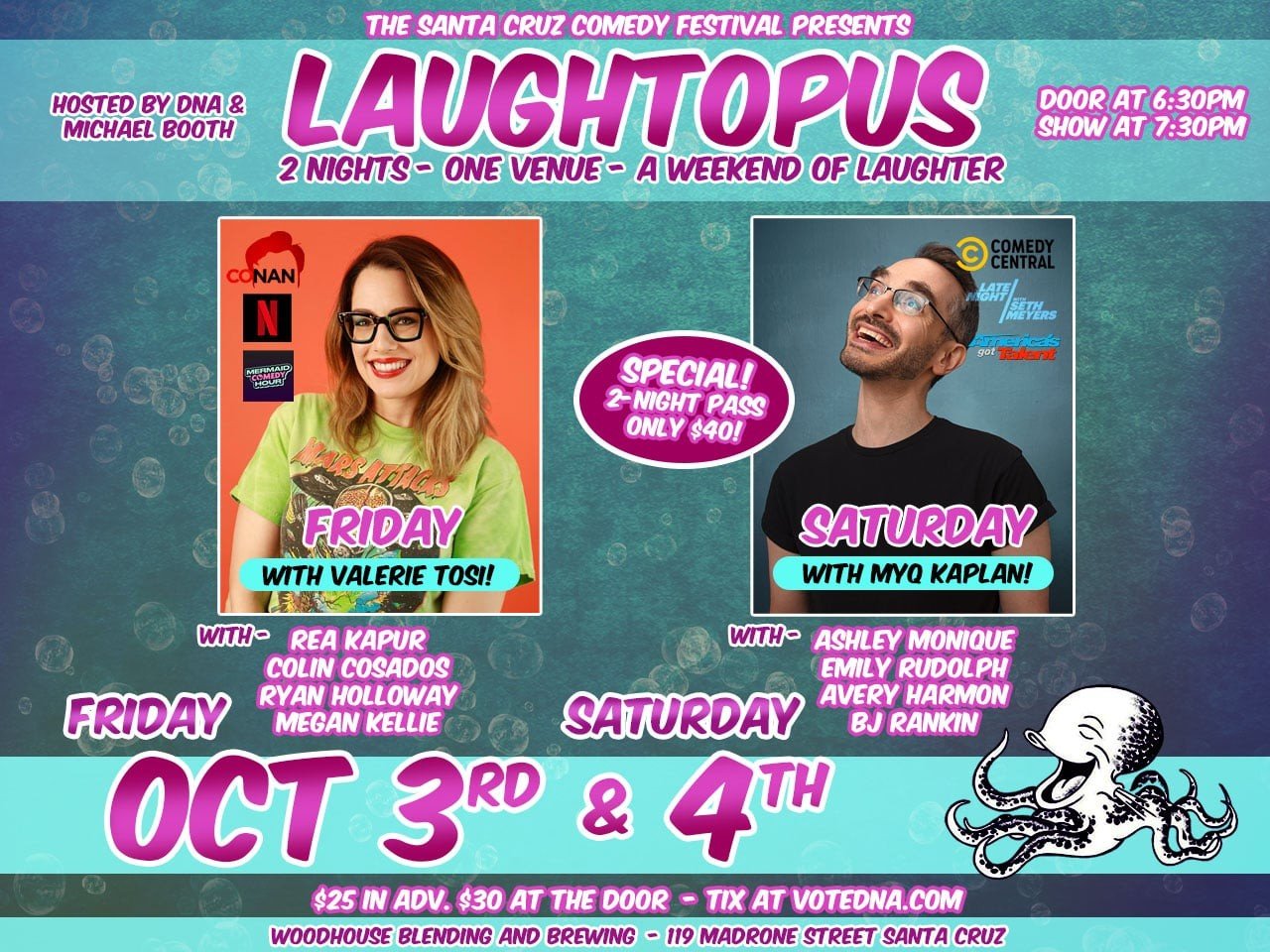 Poster for Santa Cruz Comedy Festival