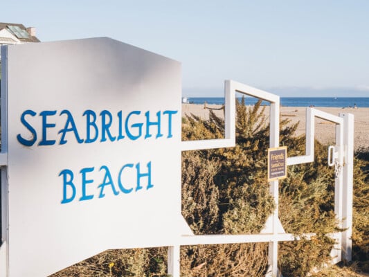 Seabright Beach sign. Photographed by Liz Birnbaum, The Curated Feast