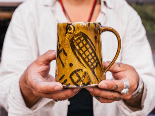 Ceramic mug. Photographed by Liz Birnbaum, the Curated Feast