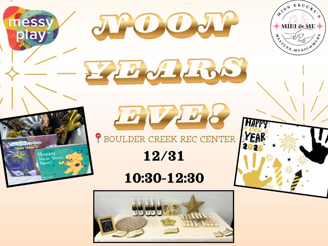 Poster for small children's midday new years party