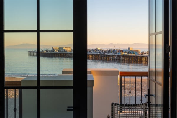 View of Santa Cruz Wharf taken from the La Bahia Hotel & Spa. Photographed by Daniel Gorostieta