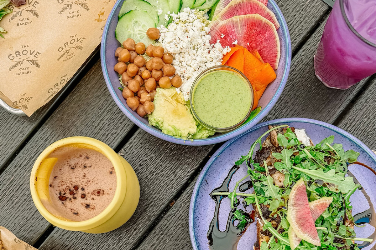 Dishes at The Grove Bakery and Restaurant. Photographed by Jenn Day