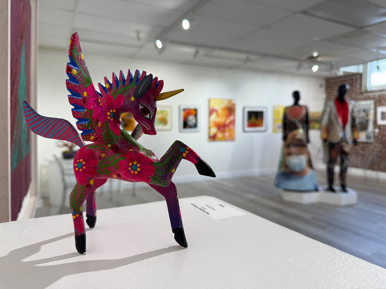 Mexican Art in a gallery in Watsonville. Photographed by Monica Multer