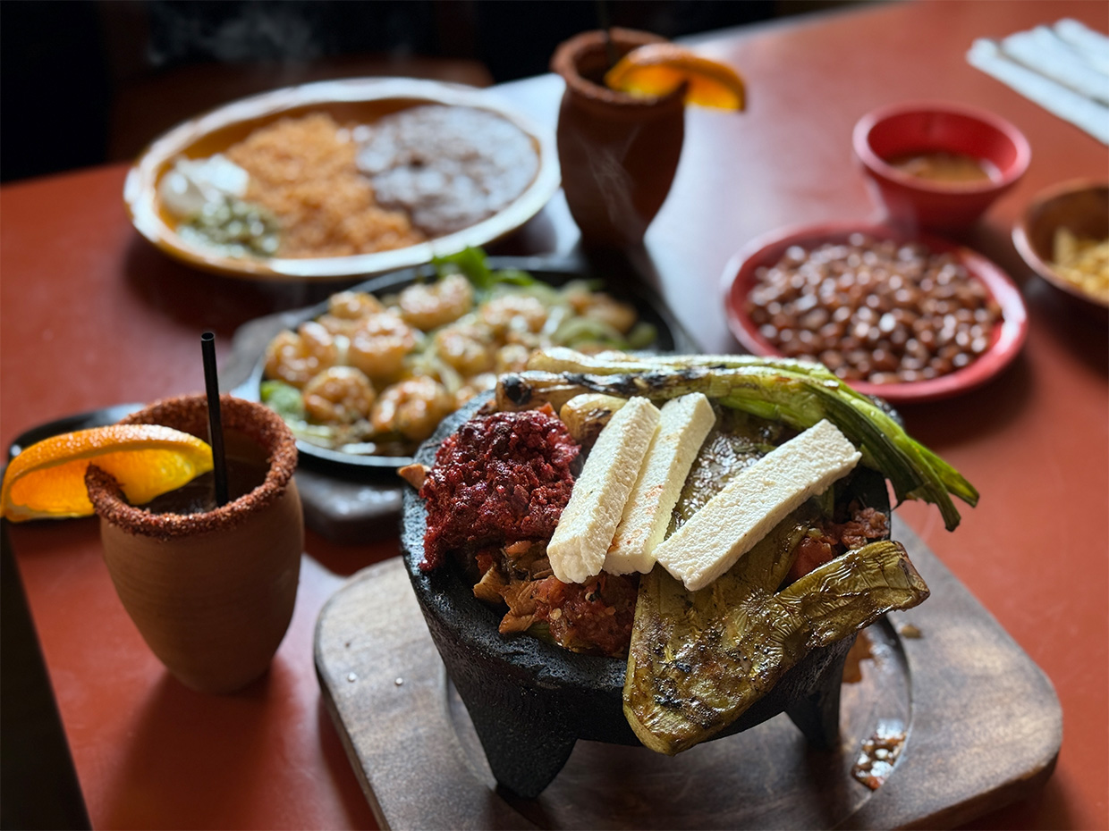 Various food dishes from a restaurant in Watsonville. Photographed by Monica Multer