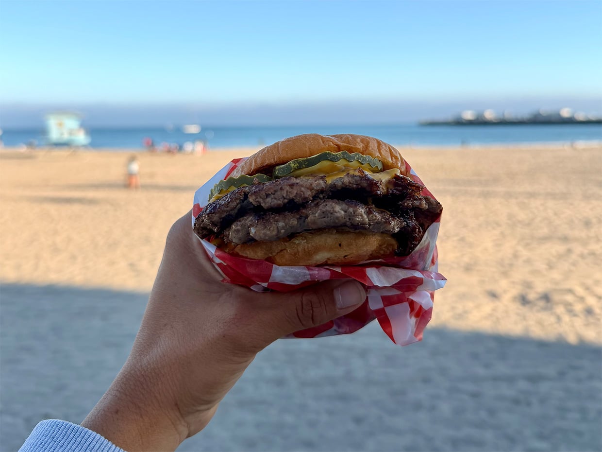 Smash Burger at the Santa Cruz Beach Boardwalk. Photographed by Rachel Endsley
